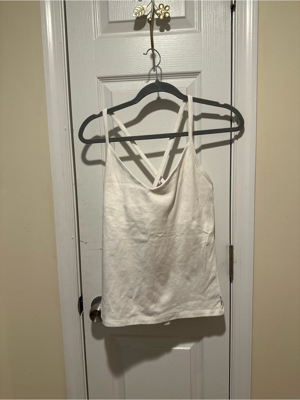 Women's White Strappy Cami Tank Top